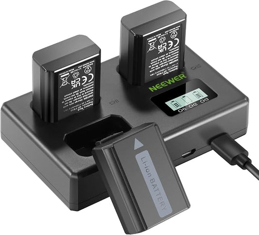 NEEWER Replacement Battery and Charger Set by Neewer