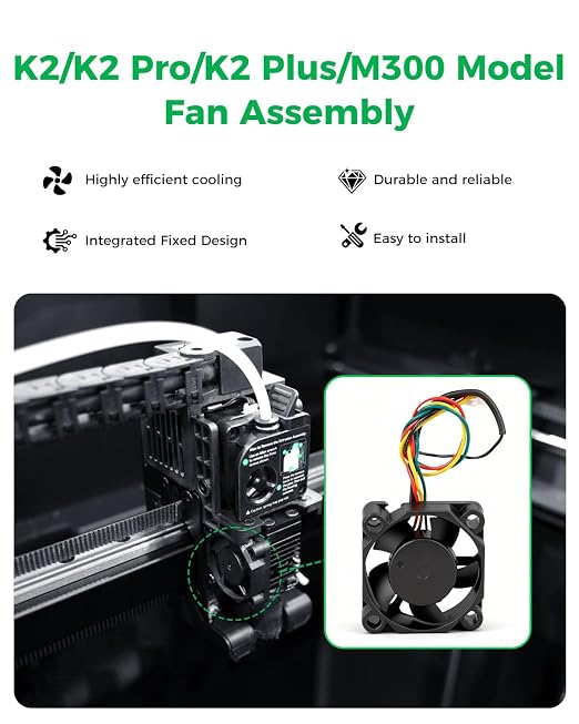 Creality Official K2 Plus Heatbreak Fan, 24V Throat Cooling Fan - Image 3