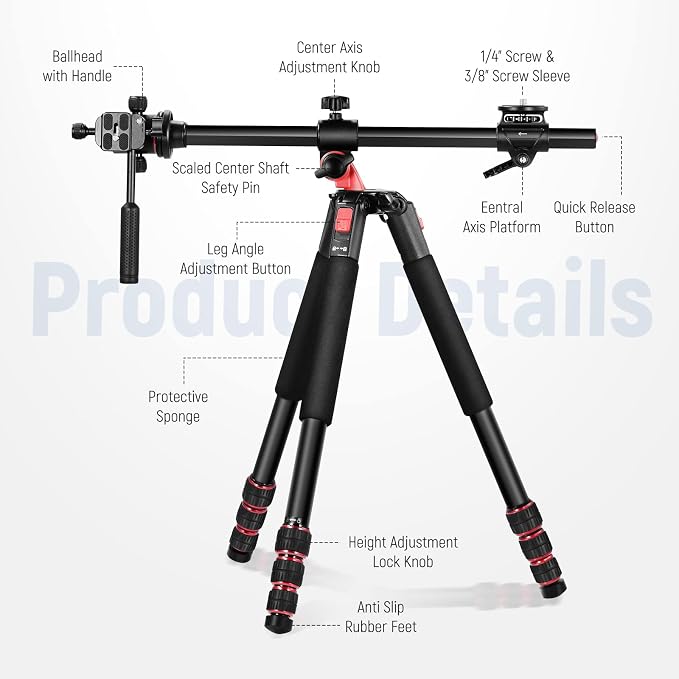NEEWER 73.6" Horizontal Tripod - Image 2