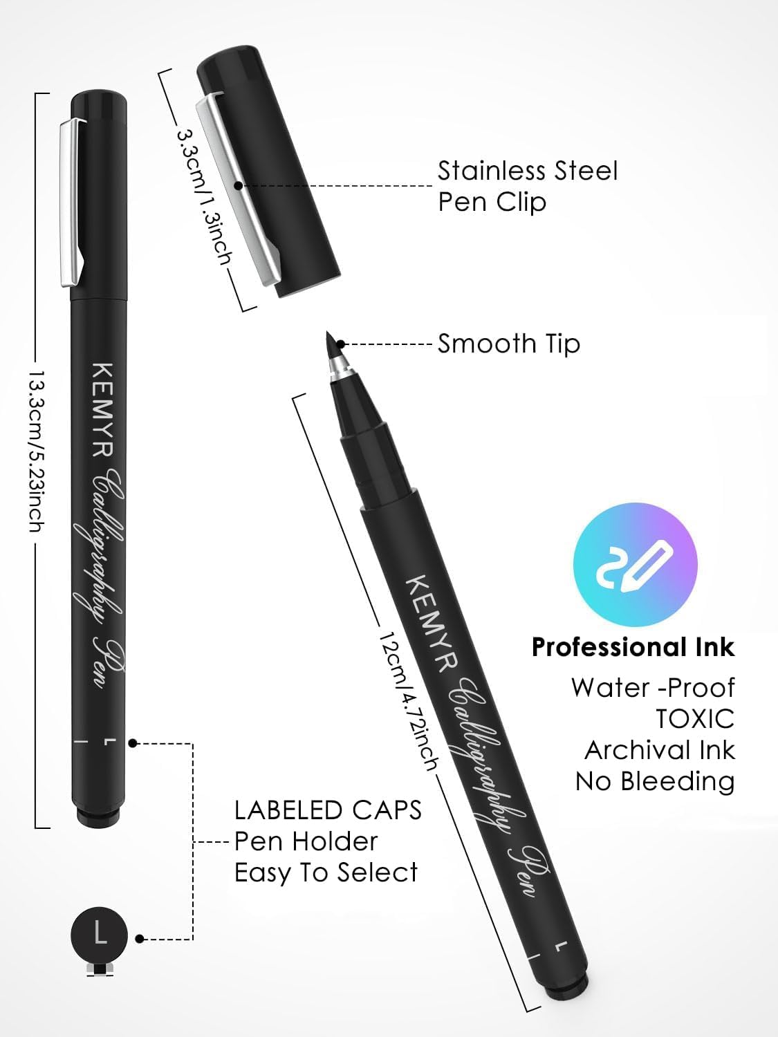 4 Micro Fine liner Drawing Art Pens Calligraphy Pens: S Size Black Art supplies Waterproof Archival Black Ink Markers For Artists,Use for Professional Watercolor,Sketching