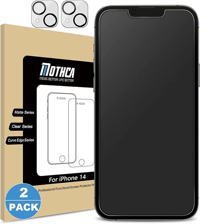 Mothca 2 Pack Matte Glass Screen Protector by MothcaDirect