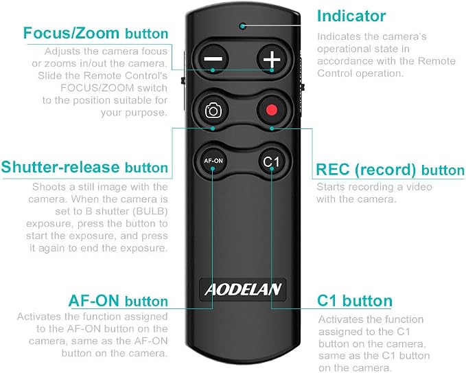 AODELAN Camera Remote Control Remote Shutter Commander - Image 7