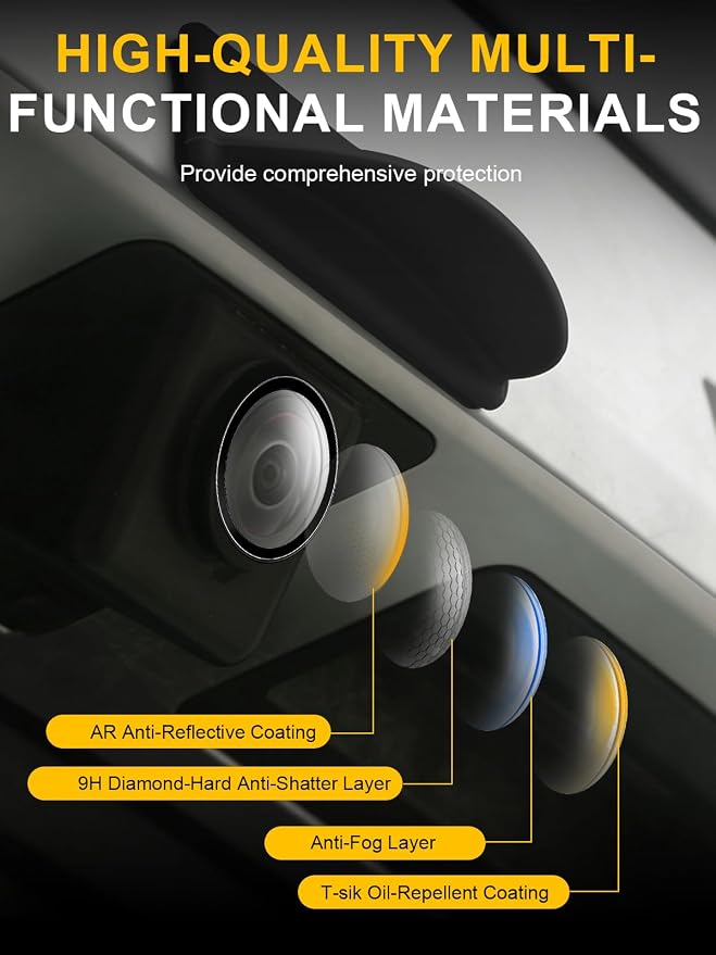 Car Camera Lens Protector 4-Pack + Backup Camera Rain Shield 2-Pack, - Image 5