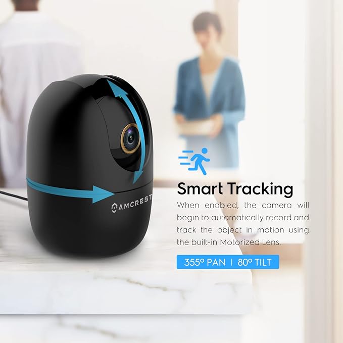 Amcrest 4MP WiFi Camera Indoor, Dog Camera, Sound & Baby Monitor, Human & Pet - Image 3