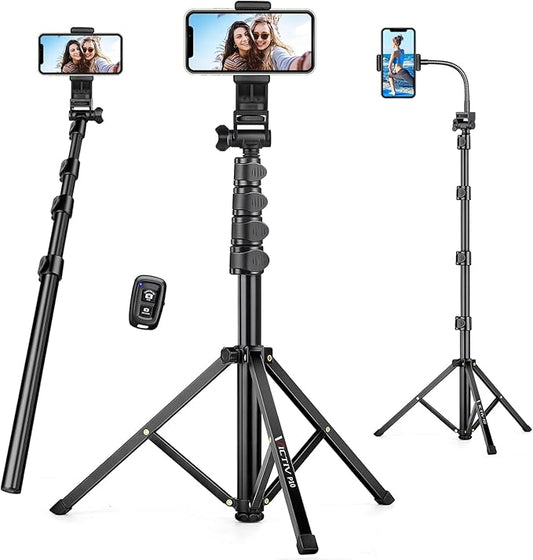 74" Flexible Phone Tripod, Tall Cell Phone Tripod by Victiv