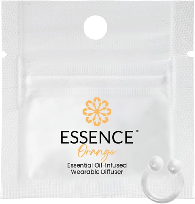 Essence Wearable Aromatherapy Nasal Diffuser – Orange Essential Oil Nose Ring by Essence