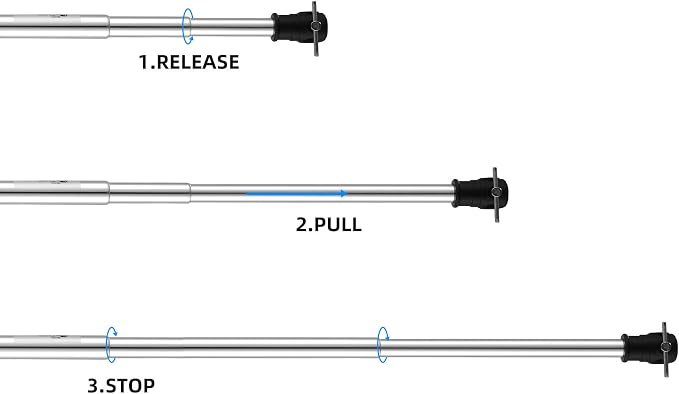 Pro 10 ft Aluminum Alloy Telescopic Crossbar, 3 Section Background Support - Image 5
