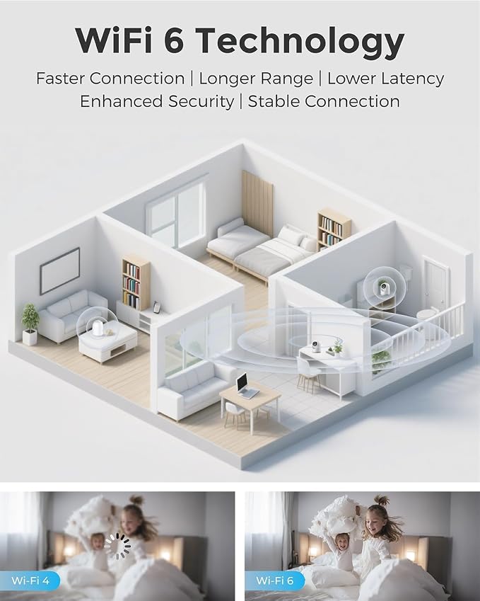 Devo Indoor Security Camera for Home, 2K 360 Pan-Tilt Pet Dog Baby Monitor - Image 3