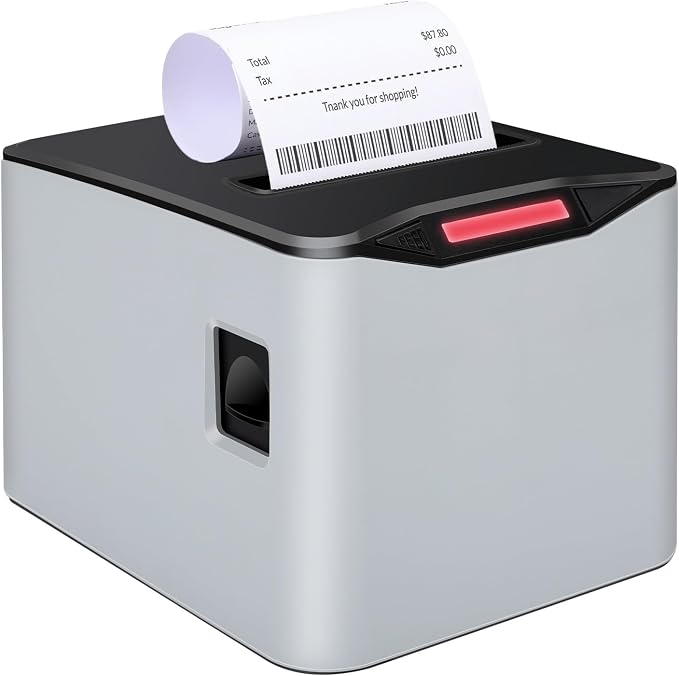 NUCOUN Thermal Receipt Printer, 80mm USB POS Printer, Auto Cutter, Support Cash by NUCOUN