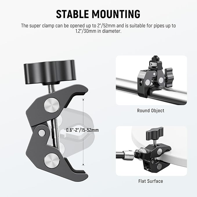 NEEWER 7" Articulating Magic Arm Clamp Mount - Image 5