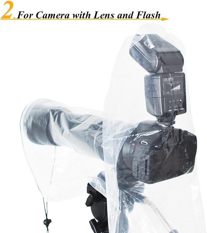 JJC 2 Types DSLR Camera Rain Cover Coat Sleeve Protector - Image 3