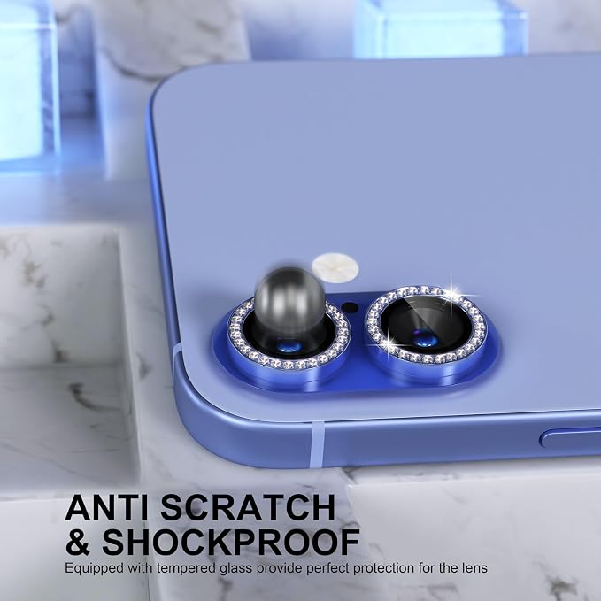 Choiche Compatible for iPhone 16 /iPhone 16 Plus Camera Lens Protector Bling - Image 3