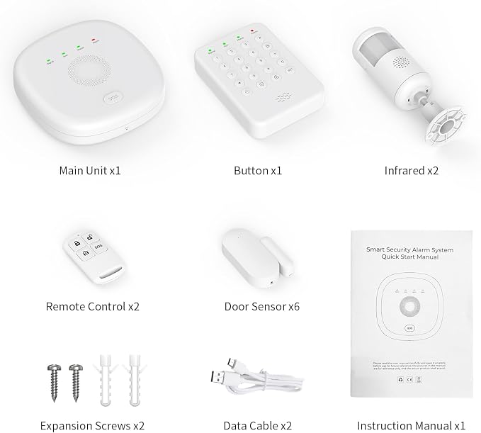 PGST Home Security Systems 12-Piece Kit, WiFi+GSM/4G - Image 8