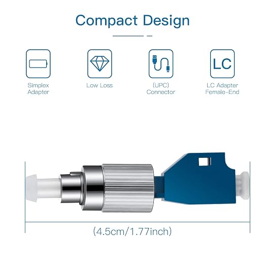 5Pcs Visual Fault Locator Fiber Adapter, Fiber Optic Connector, Single Mode - Image 2