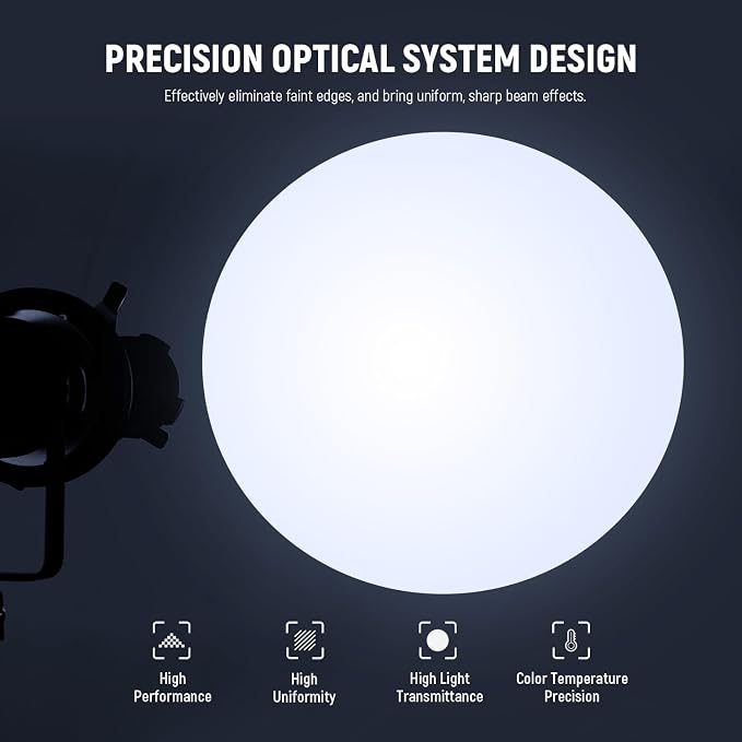 NEEWER Spotlight Snoot with 40° Projection Lens, Adjustable Focus, 16 Metal - Image 3