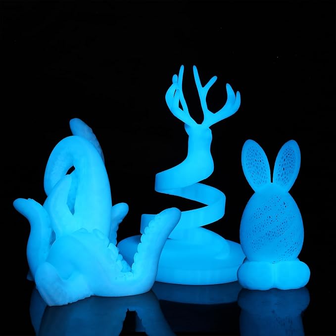 LOVOON 3D Printer Filament Glow in Dark, Luminous Glow Blue PLA, Magic - Image 2
