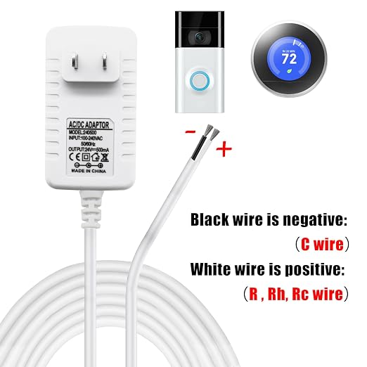 C Wire Adapter Fit for Honeywell Nest, Ring/Wyze Video Doorbell, 24V - Image 2