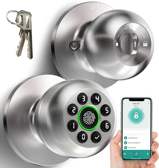 Fingerprint Door Lock, Smart Fingerprint Door Knob by KLLOQUE