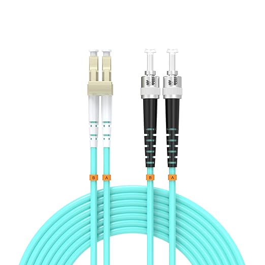 LC/UPC to ST/UPC Fiber Patch Cable OM3 328ft/100meters, 10Gb/Gigabit MultiMode by Buacoz
