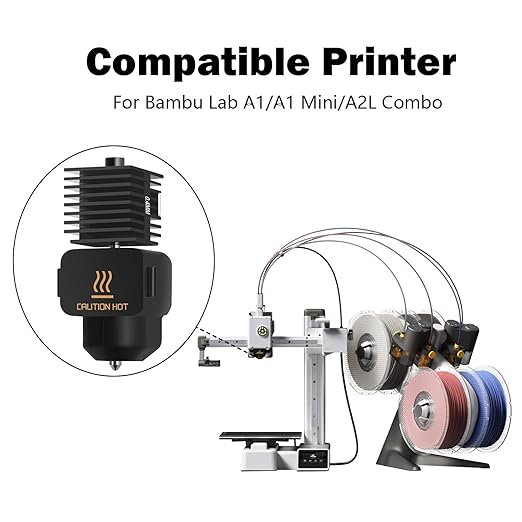 HzdaDeve 4 Pack 0.2MM 0.4MM 0.6MM A1 Mini/A1/A2L Hotend Print Head Hot End Kit - Image 7