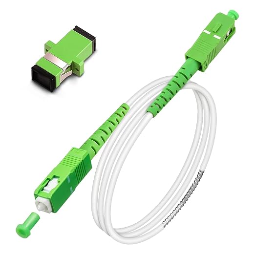 5 Meters SC/APC to SC/APC Fiber Optic Internet Cable, Armored Single Mode Patch by Bangun