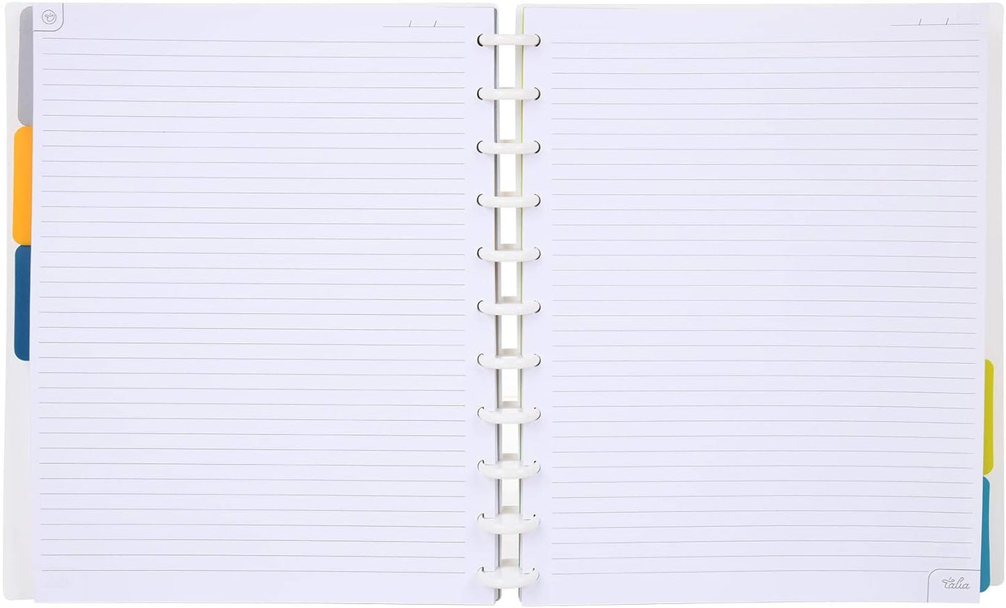 Talia Discbound Notebooks, Planner, Customizable, (Teal Marble Flow, Letter (8.5in x 11in))