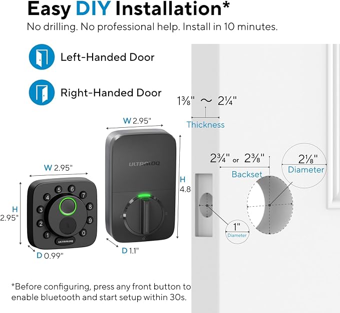 ULTRALOQ Bolt SE Smart Lock, Built-in Wi-Fi, Matter Over Thread, Works - Image 9