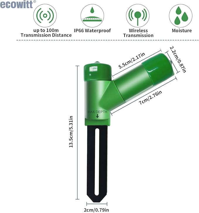 ECOWITT WH51 Soil Moisture Sensor Soil Humidity Tester - Image 4