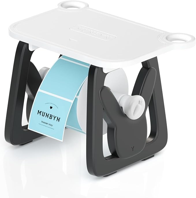 MUNBYN Thermal Label Holder for Rolls and Fanfold Labels, Label Roll Holder for by MUNBYN