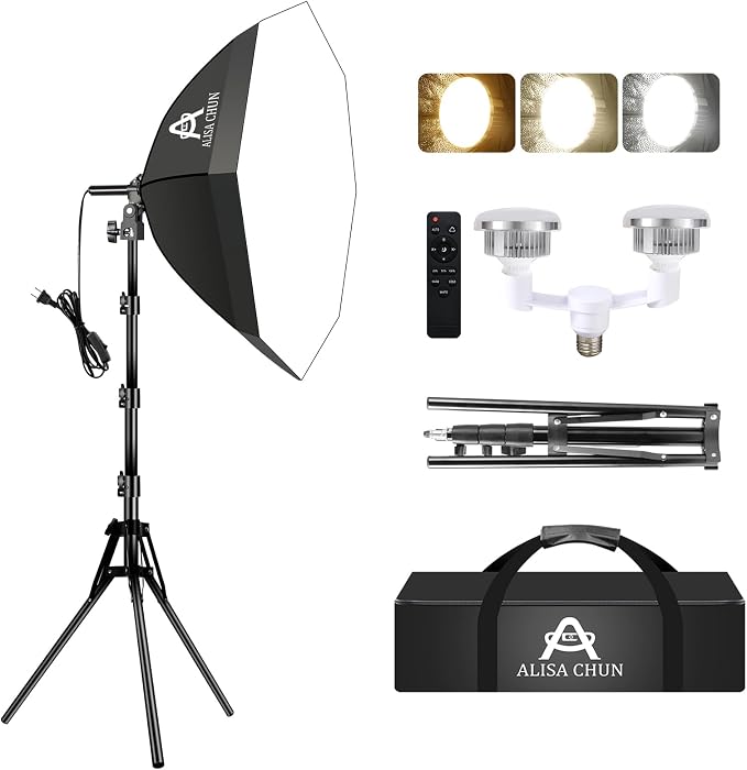 Softbox Photography Lighting Kit, Podcast Lighting，Shooting，Video Recording by Unknown
