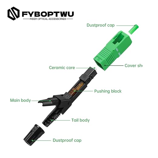 10 pcs SC-APC Fiber Optic Quick Assembly Connector Fiber Optic Fast Connectors - Image 2
