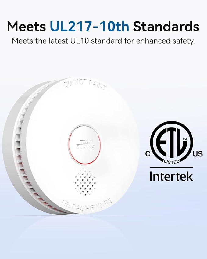 SITERWELL Smoke Detector, 10 Year Product Life Fire Alarm - Image 2