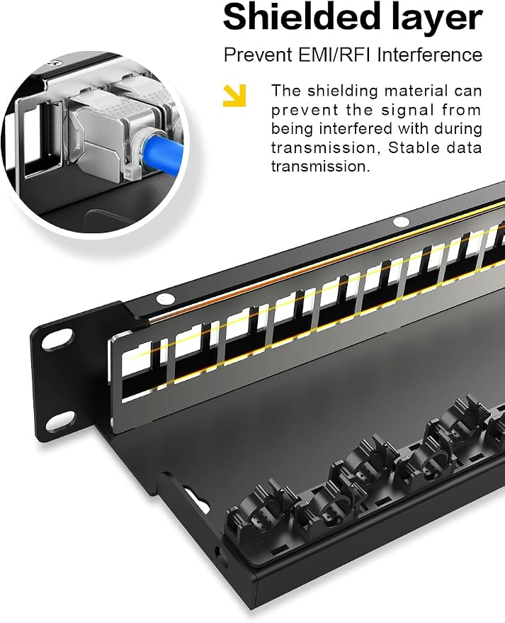 12 Port Blank Keystone Patch Panel - Image 6