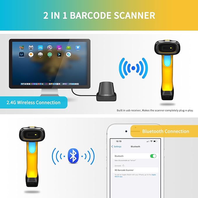 NETUM Upgraded QR Industrial Bluetooth Barcode Scanner - Image 6