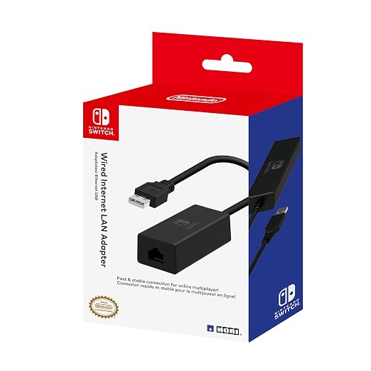 Nintendo Switch Wired Internet LAN Adapter by HORI Officially Licensed by by HORI