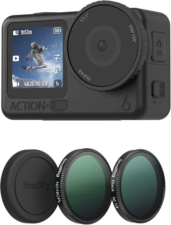 SmallRig Filter Kit for DJI Osmo Action 6, ND16/CPL & 1/4 Black Mist Filter Kit by SmallRig