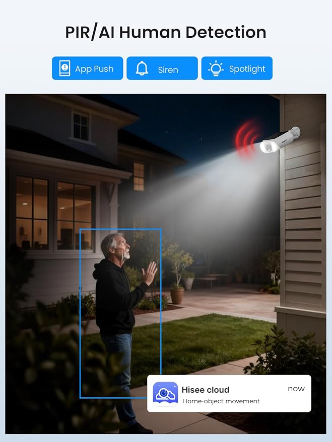 Solar Security Cameras Wireless Outdoor 6 Cam Kit Expadable to 10H, No - Image 7
