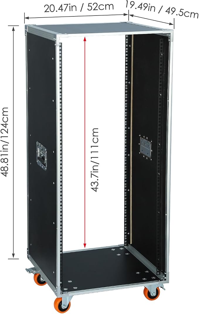 AV Gear Rack 24U Home Audio & Video Stage Stereo Equipment Storage Cabinet - Image 9