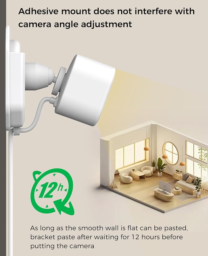 KMOUANTS 3 Pack Blink Mini No Drill No Screws Wall Mount Bracket - Image 4