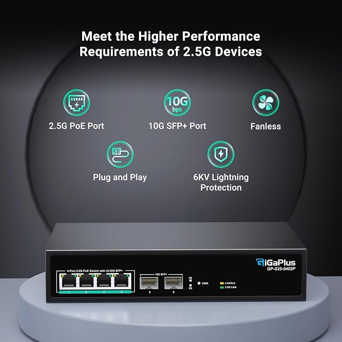 6 Port 2.5Gb Unmanaged PoE Switch - Image 5