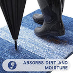 Kitinjoy Indoor Outdoor Door Mat, 71x47 Non-Slip Dirt Trapper Doormats - Image 2