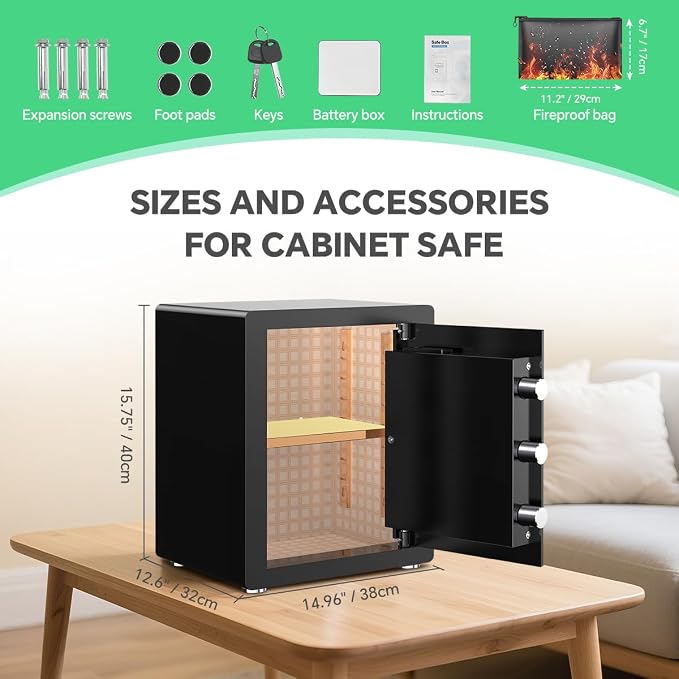 Security Safe with Digital Keypad & Alarm System - Image 9
