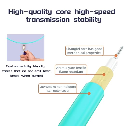 Fiber Patch Cable 131ft/40meters LC/UPC to SC/UPC OM3 10Gb/Gigabit MultiMode - Image 3