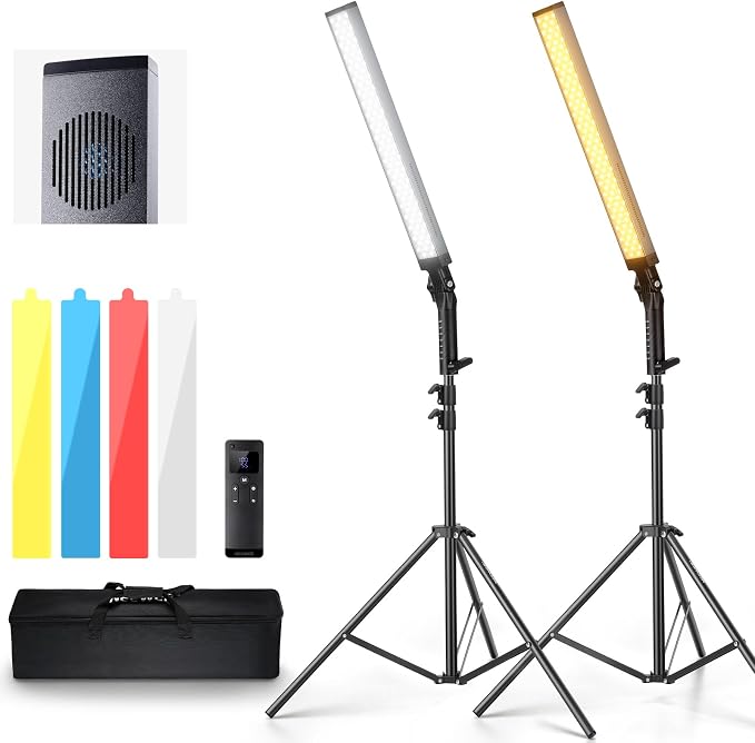 NEEWER Handheld 2.4G LED Video Light Stick Kit, Upgraded 40W Dimmable by Neewer