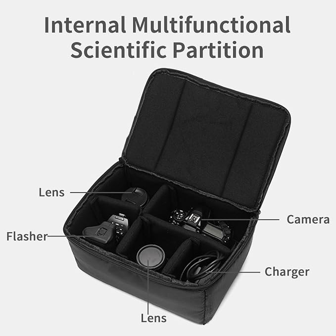 Camera Insert Bag Camera Case, Water Resistant Camera Bag Insert Portable Inner - Image 4