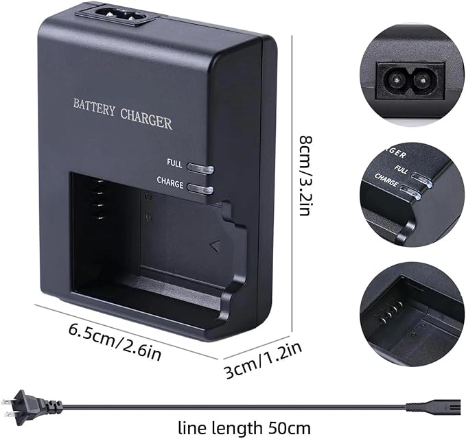 LC-E10E Quick Battery Charger for Canon LP-E10 LC-E10 LC-E10C, Compatible - Image 8