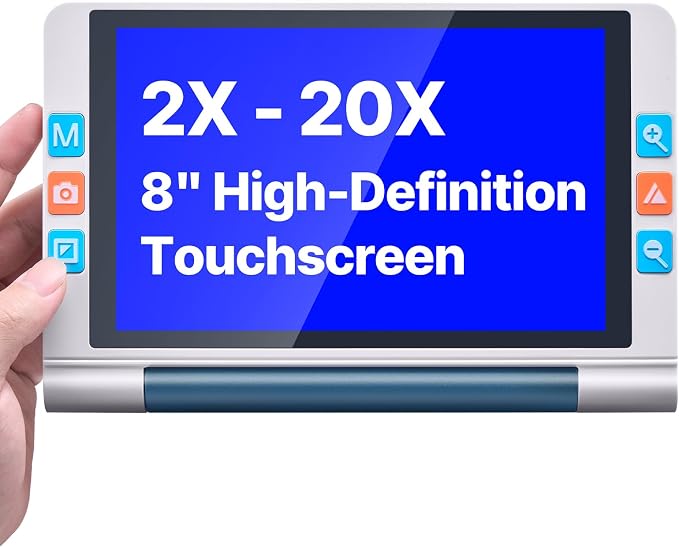 VEVOR Portable Digital Magnifier, 8-inch Touchscreen Electronic Video Magnifier by VEVOR