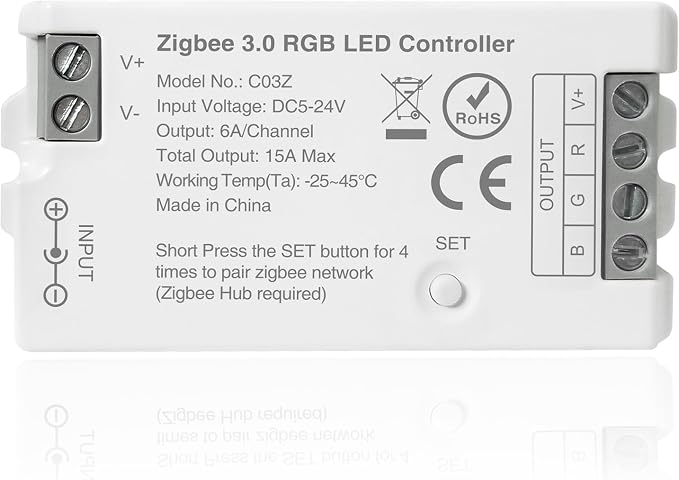 ZigBee 3.0 LED Controller C03Z RGB LED Strip Bulb Dimmer Compatible by TUNICHX