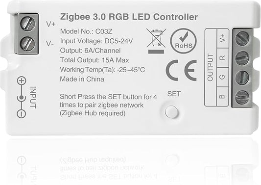 ZigBee 3.0 LED Controller C03Z RGB LED Strip Bulb Dimmer Compatible by TUNICHX