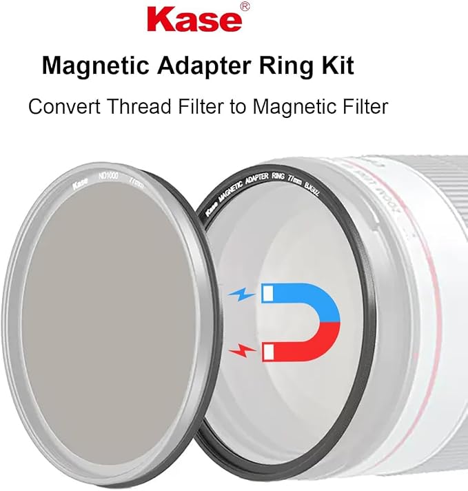 Kase 62mm Magnetic Lens and Filter Adapter Ring Kit - Image 2